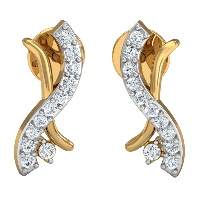 Cross Diamond Earring