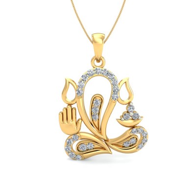 Lord Ganpati Diamond Pendant